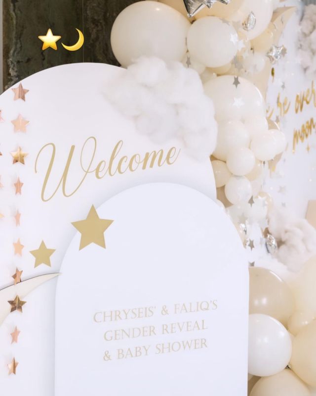 Welcome to Chryseis and Faliq's beautiful gender reveal party! It's so beautiful and dreamy we're at a loss for words! ✨🌙🤍#LaMemoria #GenderReveal #BabyShower #StarsAndMoon #OverTheMoon #PartyPlanner #PartyPlannerKL #PartyPlannerMY #EventPlanner #EventPlannerKL #EventPlannerMY